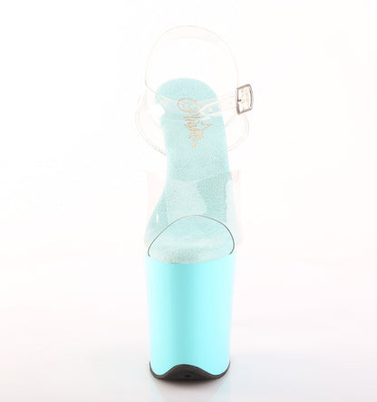 FLAMINGO-808 8" Heel, 4" PF Ankle Strap Sandal