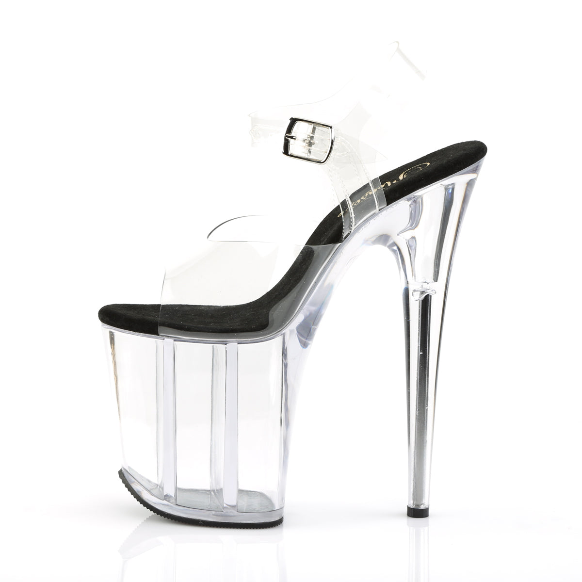 FLAMINGO-808 8" Heel, 4" PF Ankle Strap Sandal