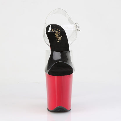 FLAMINGO-808 8" Heel, 4" PF Ankle Strap Sandal