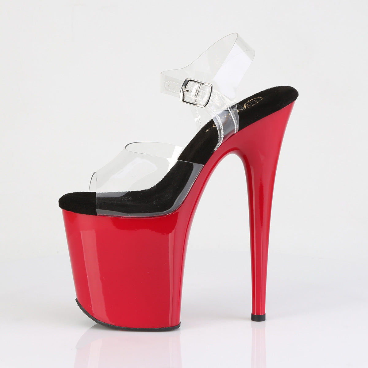 FLAMINGO-808 8" Heel, 4" PF Ankle Strap Sandal