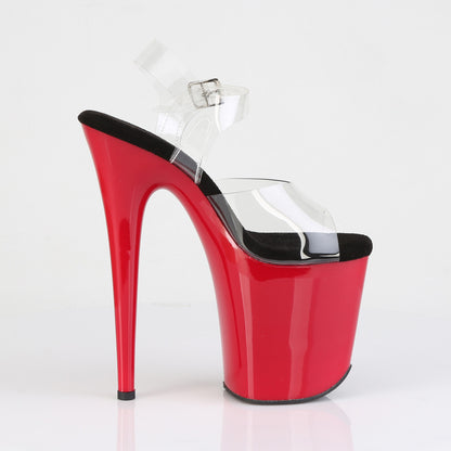 FLAMINGO-808 8" Heel, 4" PF Ankle Strap Sandal