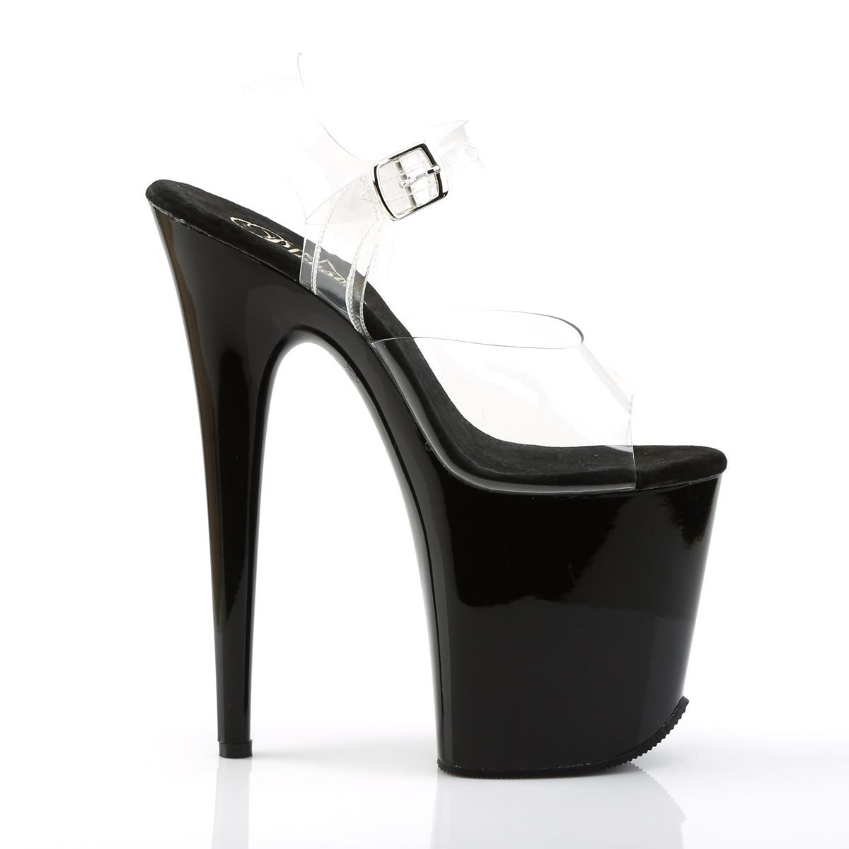 FLAMINGO-808 8" Heel, 4" PF Ankle Strap Sandal