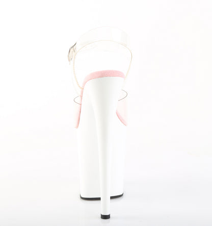 FLAMINGO-808 8" Heel, 4" PF Ankle Strap Sandal