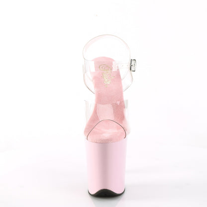 FLAMINGO-808 8" Heel, 4" PF Ankle Strap Sandal
