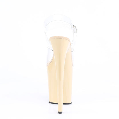 FLAMINGO-808 8" Heel, 4" PF Ankle Strap Sandal