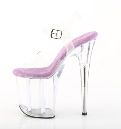 FLAMINGO-808 8" Heel, 4" PF Ankle Strap Sandal