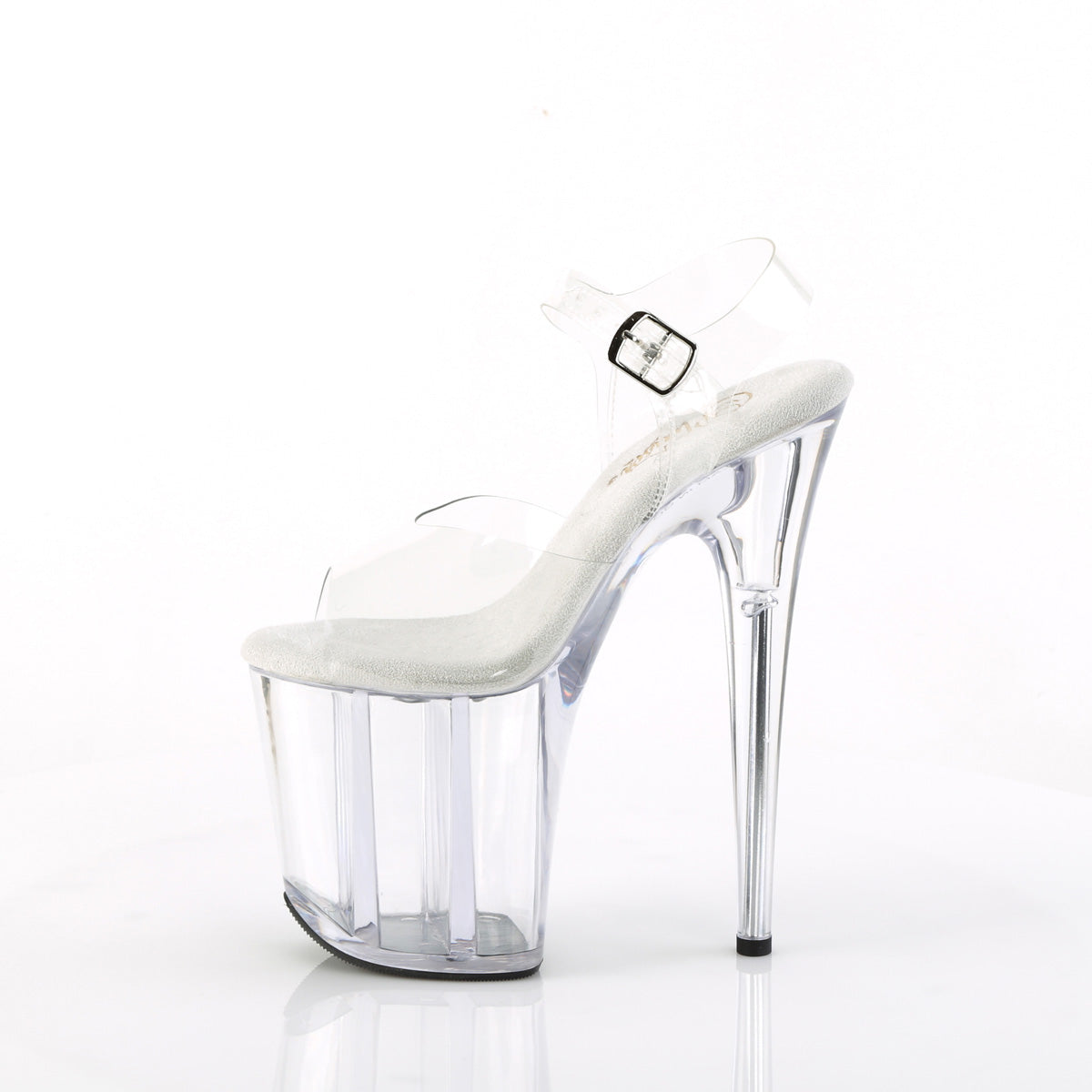 FLAMINGO-808 8" Heel, 4" PF Ankle Strap Sandal