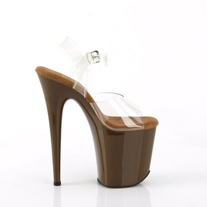 FLAMINGO-808 8" Heel, 4" PF Ankle Strap Sandal