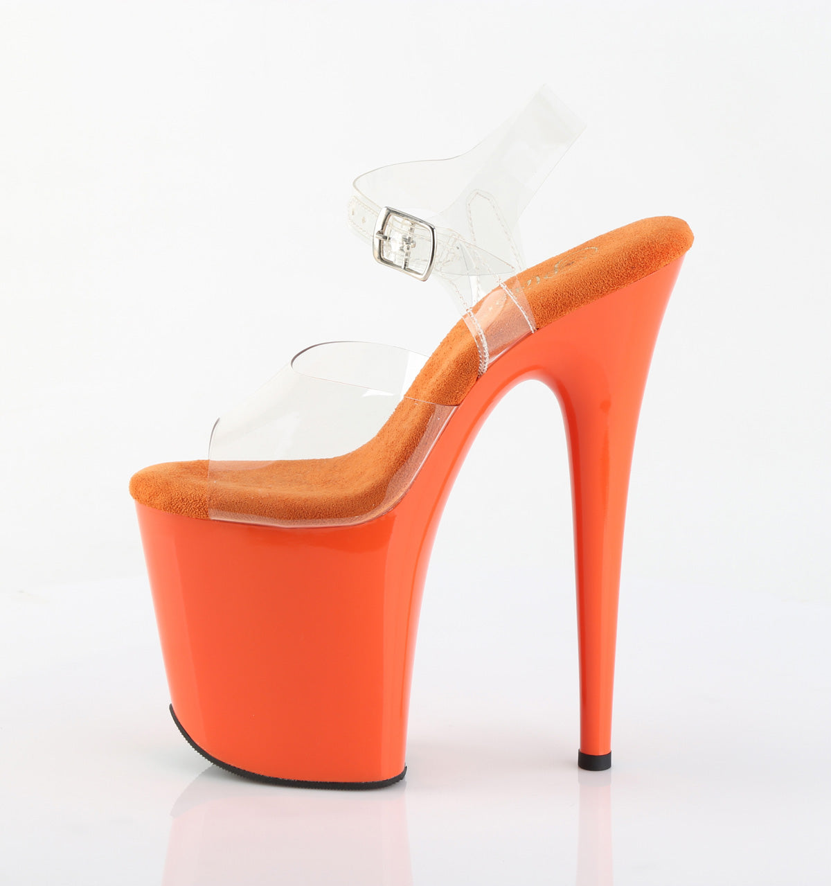 FLAMINGO-808 8" Heel, 4" PF Ankle Strap Sandal