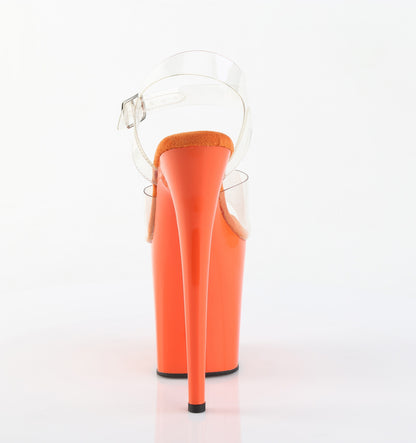 FLAMINGO-808 8" Heel, 4" PF Ankle Strap Sandal