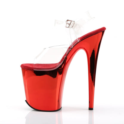 FLAMINGO-808 8" Heel, 4" PF Ankle Strap Sandal
