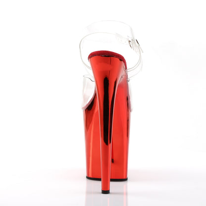 FLAMINGO-808 8" Heel, 4" PF Ankle Strap Sandal
