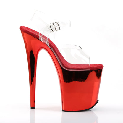 FLAMINGO-808 8" Heel, 4" PF Ankle Strap Sandal
