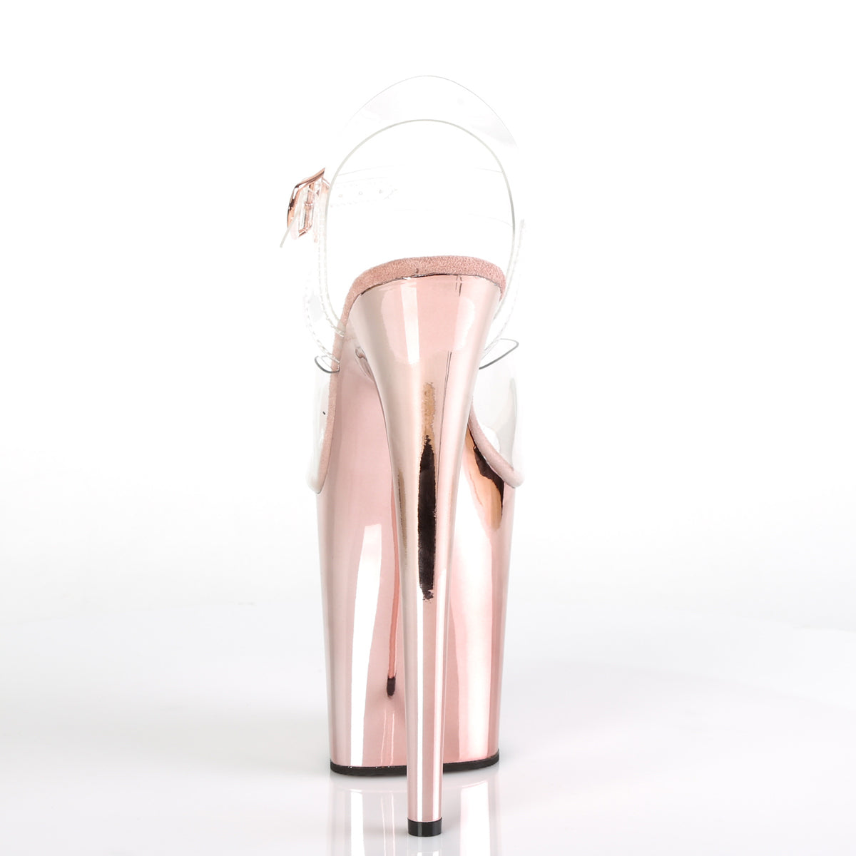 FLAMINGO-808 8" Heel, 4" PF Ankle Strap Sandal
