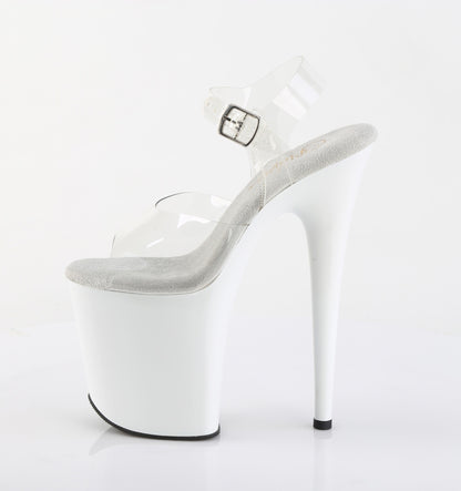 FLAMINGO-808 8" Heel, 4" PF Ankle Strap Sandal
