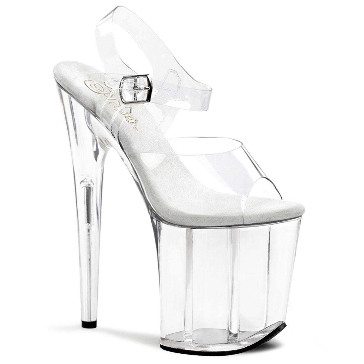 FLAMINGO-808 8" Heel, 4" PF Ankle Strap Sandal