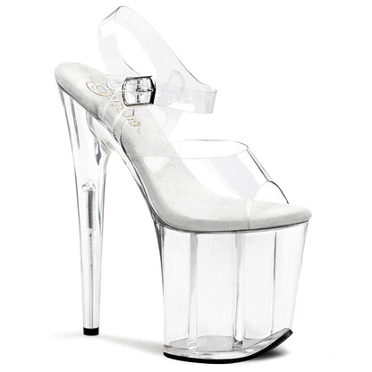 FLAMINGO-808 8" Heel, 4" PF Ankle Strap Sandal