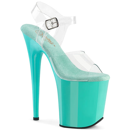 FLAMINGO-808 8" Heel, 4" PF Ankle Strap Sandal