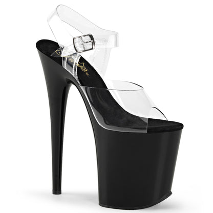 FLAMINGO-808 8" Heel, 4" PF Ankle Strap Sandal