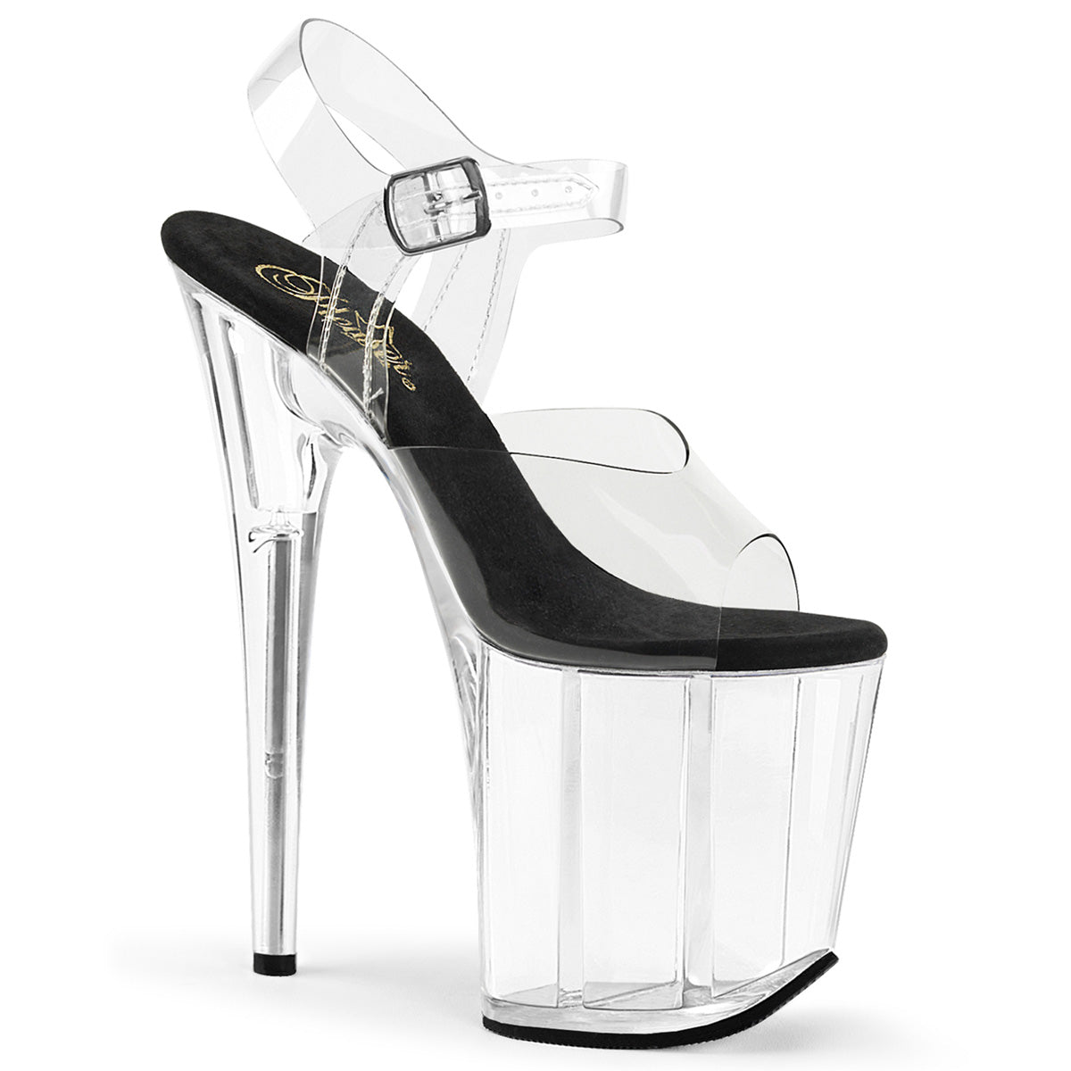FLAMINGO-808 8" Heel, 4" PF Ankle Strap Sandal