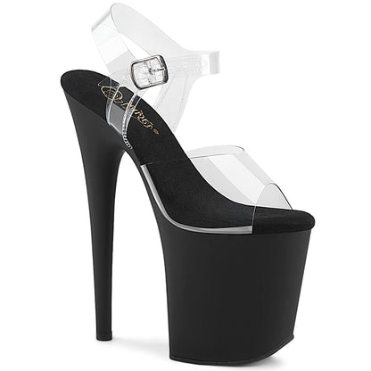 FLAMINGO-808 8" Heel, 4" PF Ankle Strap Sandal