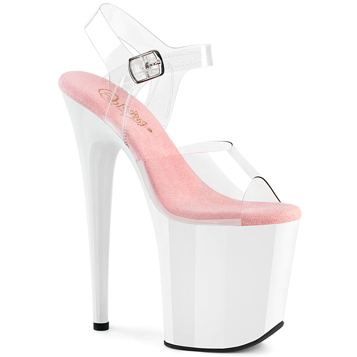 FLAMINGO-808 8" Heel, 4" PF Ankle Strap Sandal