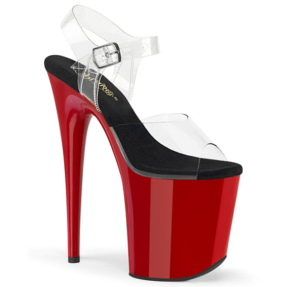 FLAMINGO-808 8" Heel, 4" PF Ankle Strap Sandal