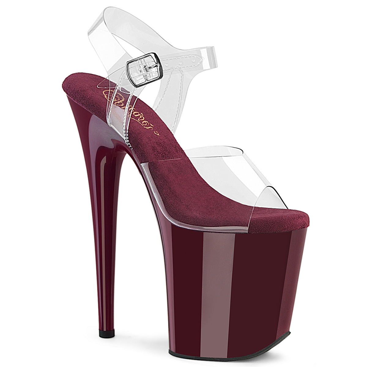 FLAMINGO-808 8" Heel, 4" PF Ankle Strap Sandal