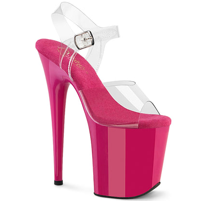 FLAMINGO-808 8" Heel, 4" PF Ankle Strap Sandal