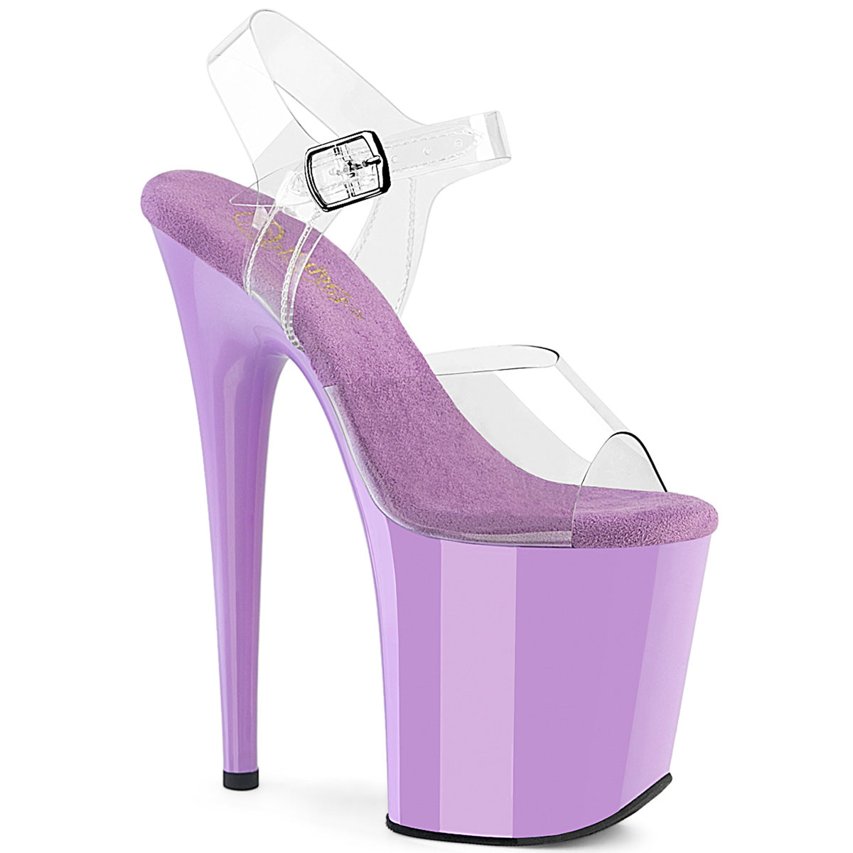 FLAMINGO-808 8" Heel, 4" PF Ankle Strap Sandal