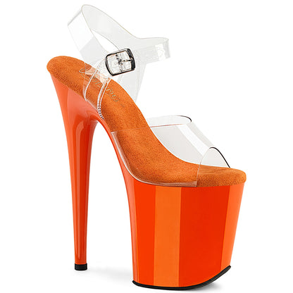 FLAMINGO-808 8" Heel, 4" PF Ankle Strap Sandal