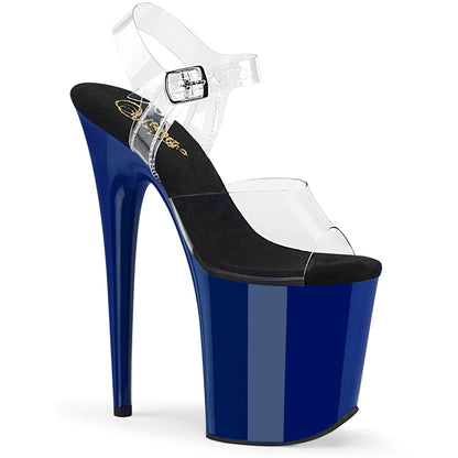 FLAMINGO-808 8" Heel, 4" PF Ankle Strap Sandal