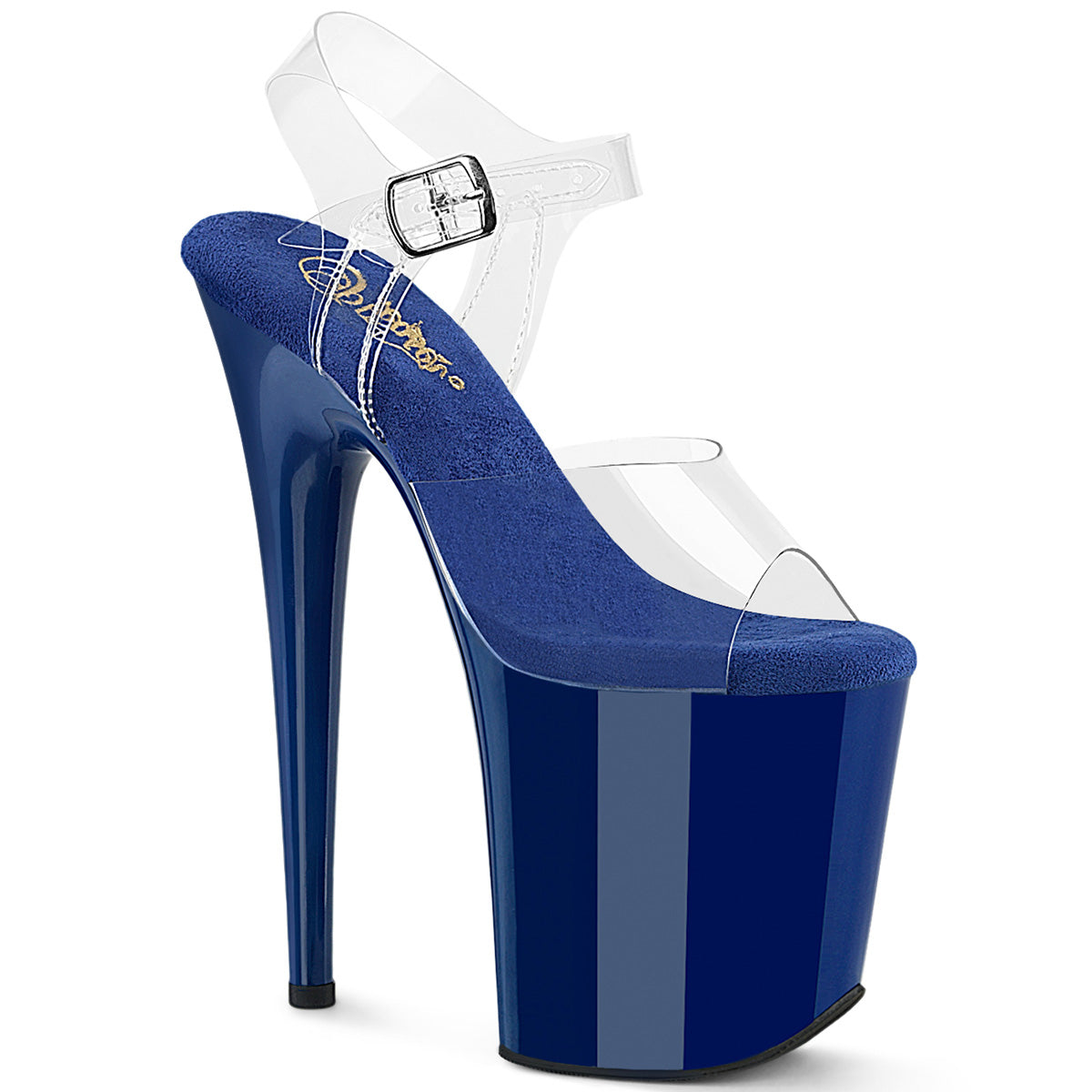 FLAMINGO-808 8" Heel, 4" PF Ankle Strap Sandal