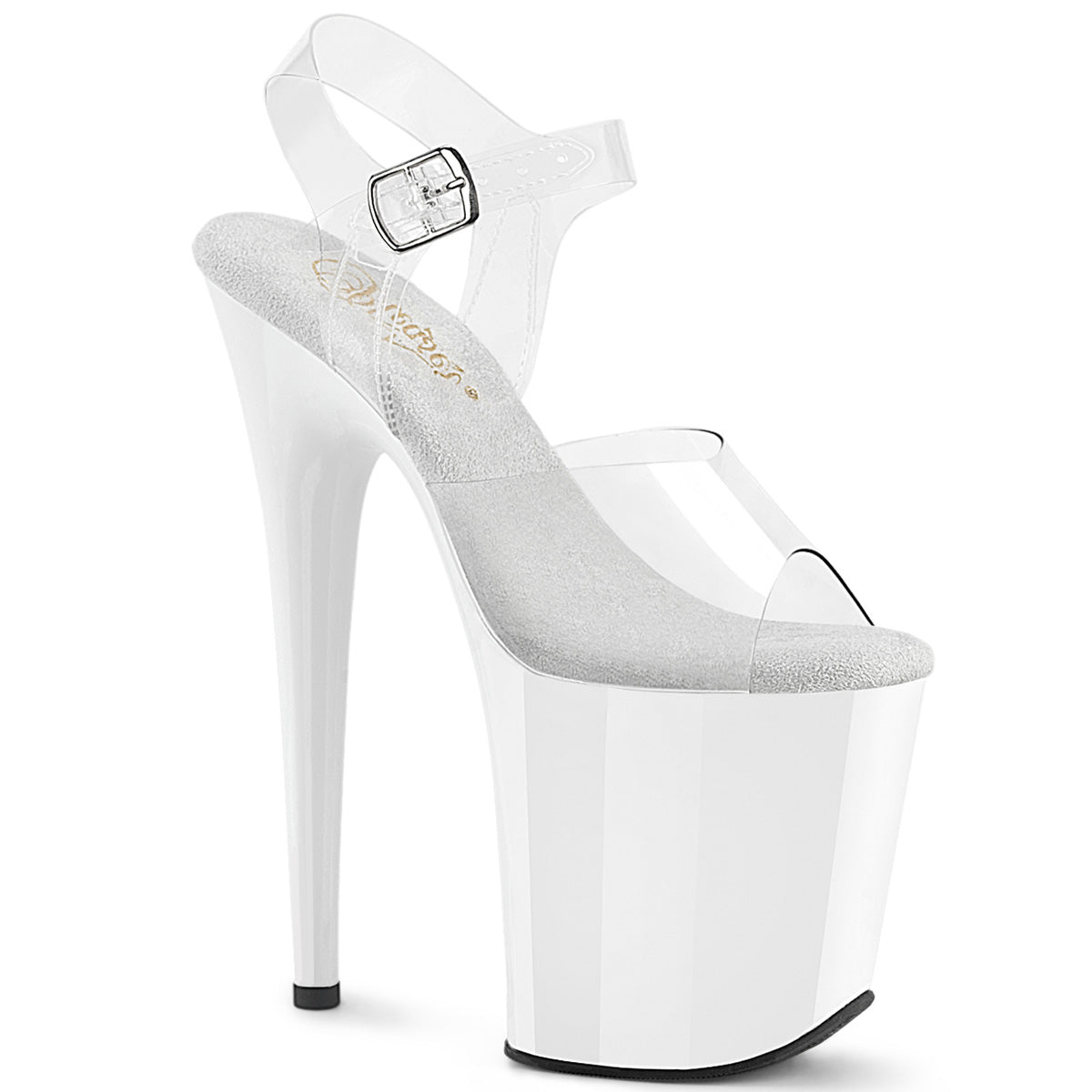 FLAMINGO-808 8" Heel, 4" PF Ankle Strap Sandal