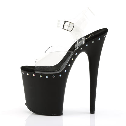FLAMINGO-808ABLS 8" Heel, 4" PF Ankle Strap Sandal