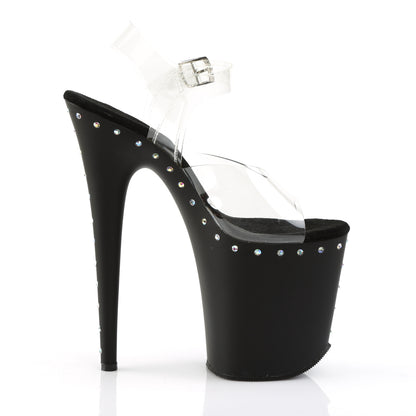 FLAMINGO-808ABLS 8" Heel, 4" PF Ankle Strap Sandal