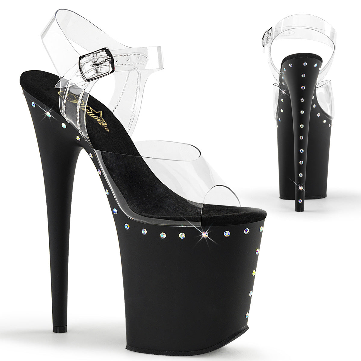FLAMINGO-808ABLS 8" Heel, 4" PF Ankle Strap Sandal
