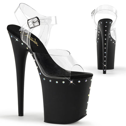 FLAMINGO-808ABLS 8" Heel, 4" PF Ankle Strap Sandal