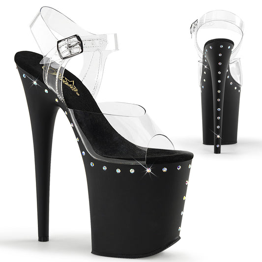 FLAMINGO-808ABLS 8" Heel, 4" PF Ankle Strap Sandal