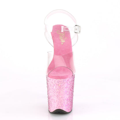 FLAMINGO-808CF 8" Heel, 4" PF Ankle Strap Sandal