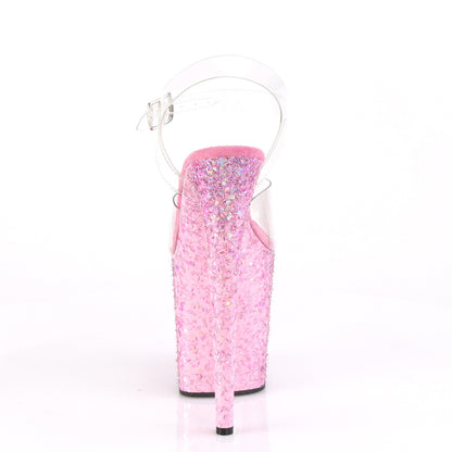 FLAMINGO-808CF 8" Heel, 4" PF Ankle Strap Sandal