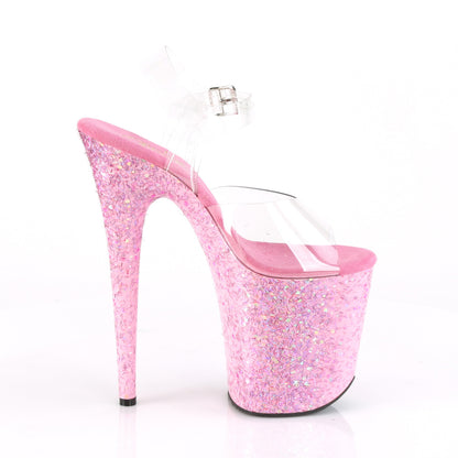 FLAMINGO-808CF 8" Heel, 4" PF Ankle Strap Sandal