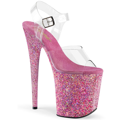 FLAMINGO-808CF 8" Heel, 4" PF Ankle Strap Sandal