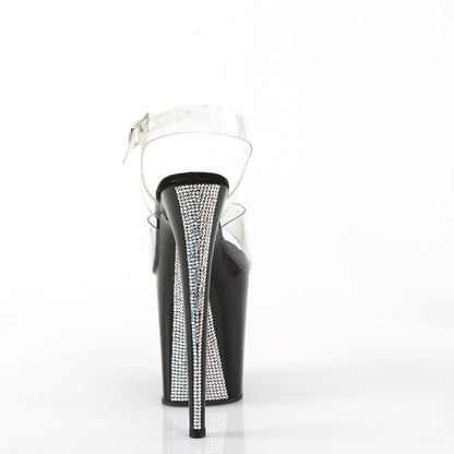 FLAMINGO-808CRS-2 8" Heel, 4" PF Ankle Strap Sandal
