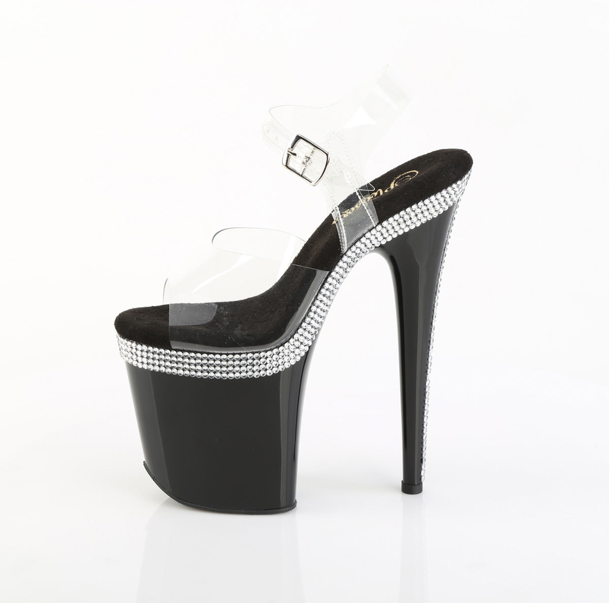 FLAMINGO-808MLS 8" Heel, 4" PF Ankle Strap Sandal w/ RS Lines