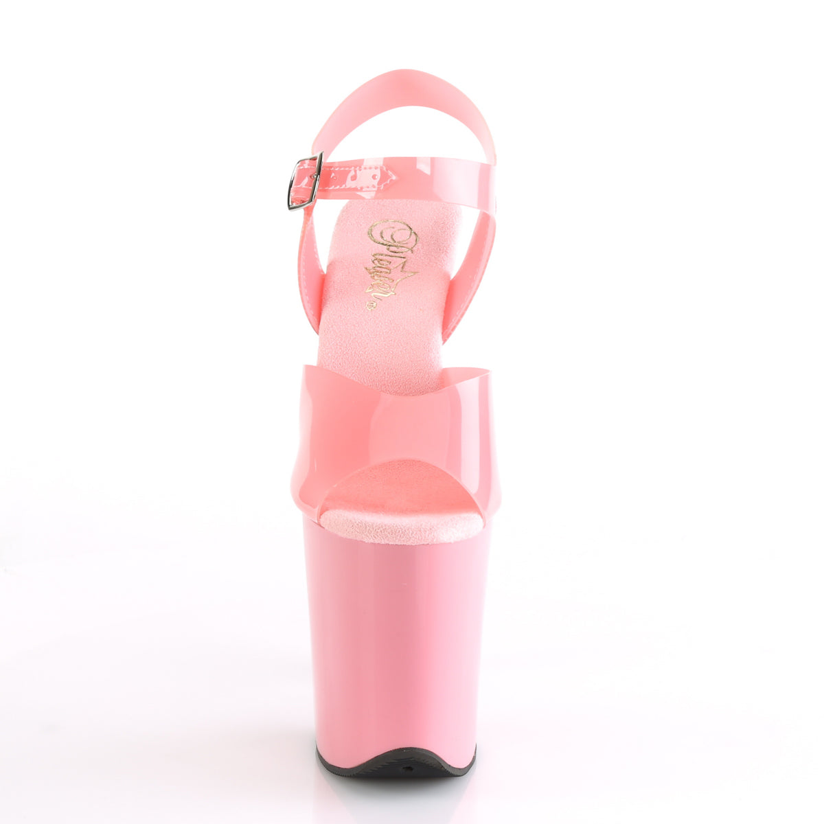 FLAMINGO-808N 8" Heel, 4" PF Ankle Strap Sandal
