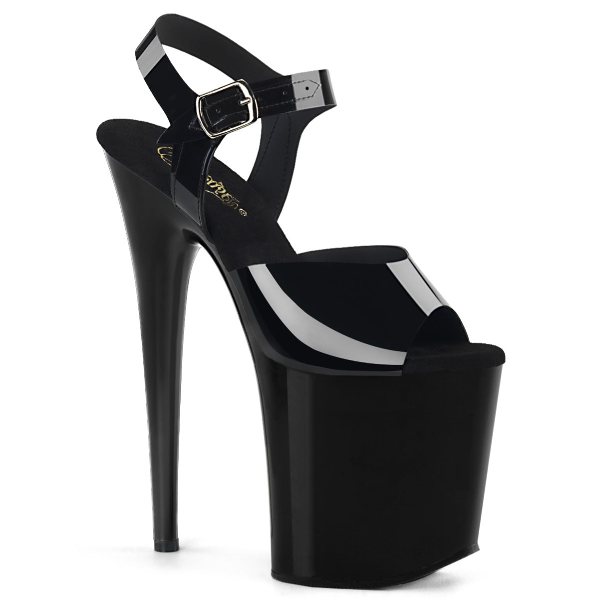 FLAMINGO-808N 8" Heel, 4" PF Ankle Strap Sandal