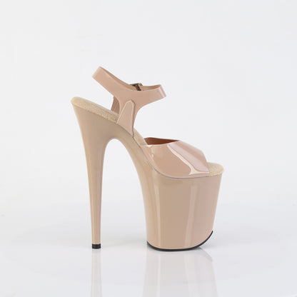 FLAMINGO-808N 8" Heel, 4" PF Ankle Strap Sandal
