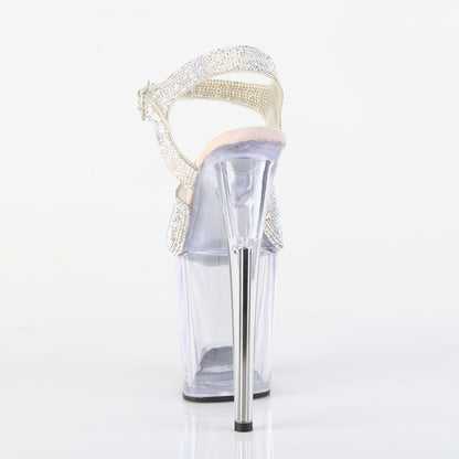 FLAMINGO-808N-RS 8" Heel, 4" PF RS Embellished Ankle Strap Sandal