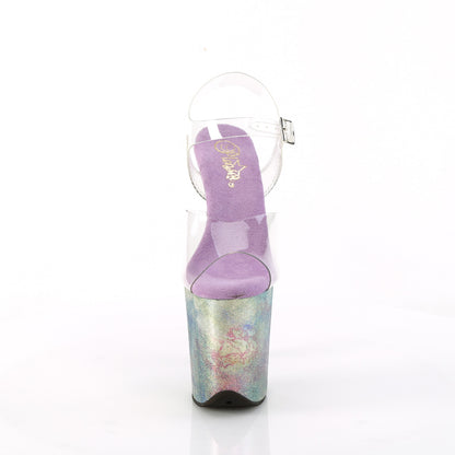 FLAMINGO-808NEB 8" Heel, 4" PF Ankle Strap Sandal